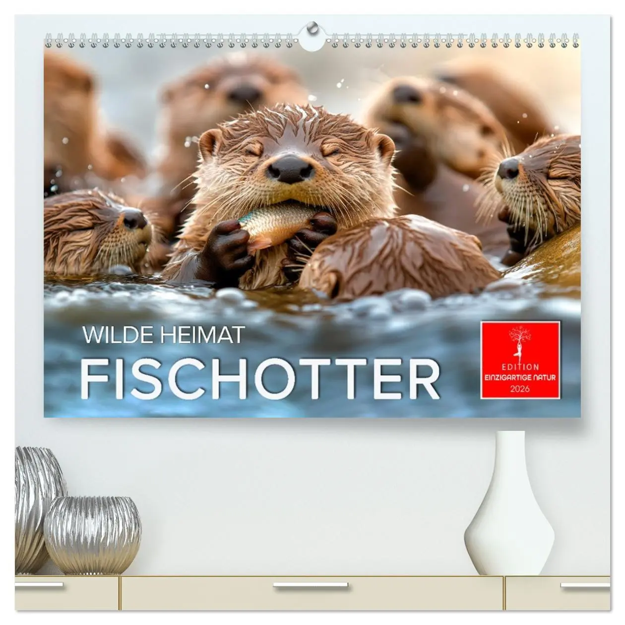 Cover: 9783457312483 | Wilde Heimat - Fischotter (hochwertiger Premium Wandkalender 2026...