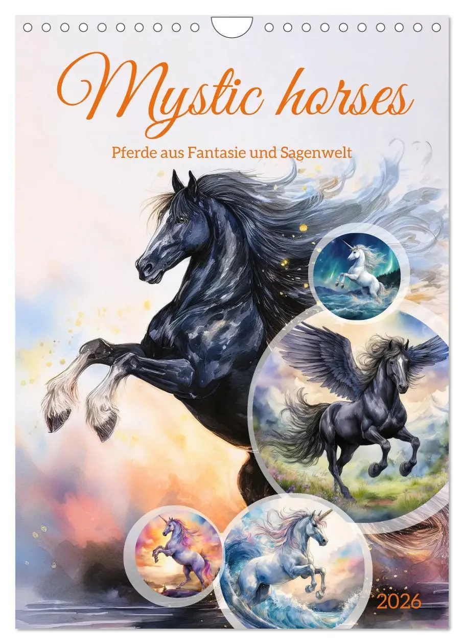Cover: 9783457482483 | Mystic horses - Pferde aus Fantasie und Sagenwelt (Wandkalender...