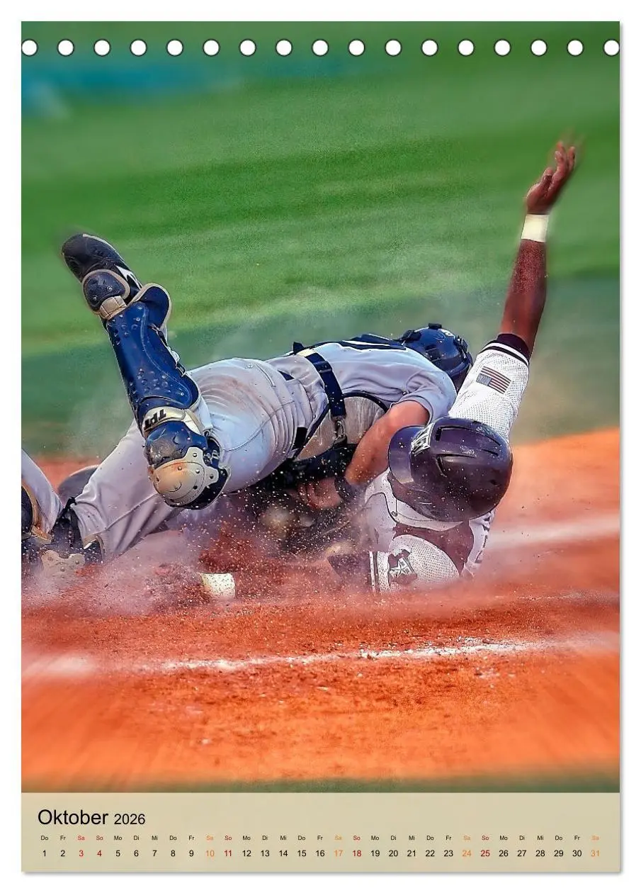 Bild: 9783516332483 | Baseball Power (Tischkalender 2026 DIN A5 hoch), CALVENDO...