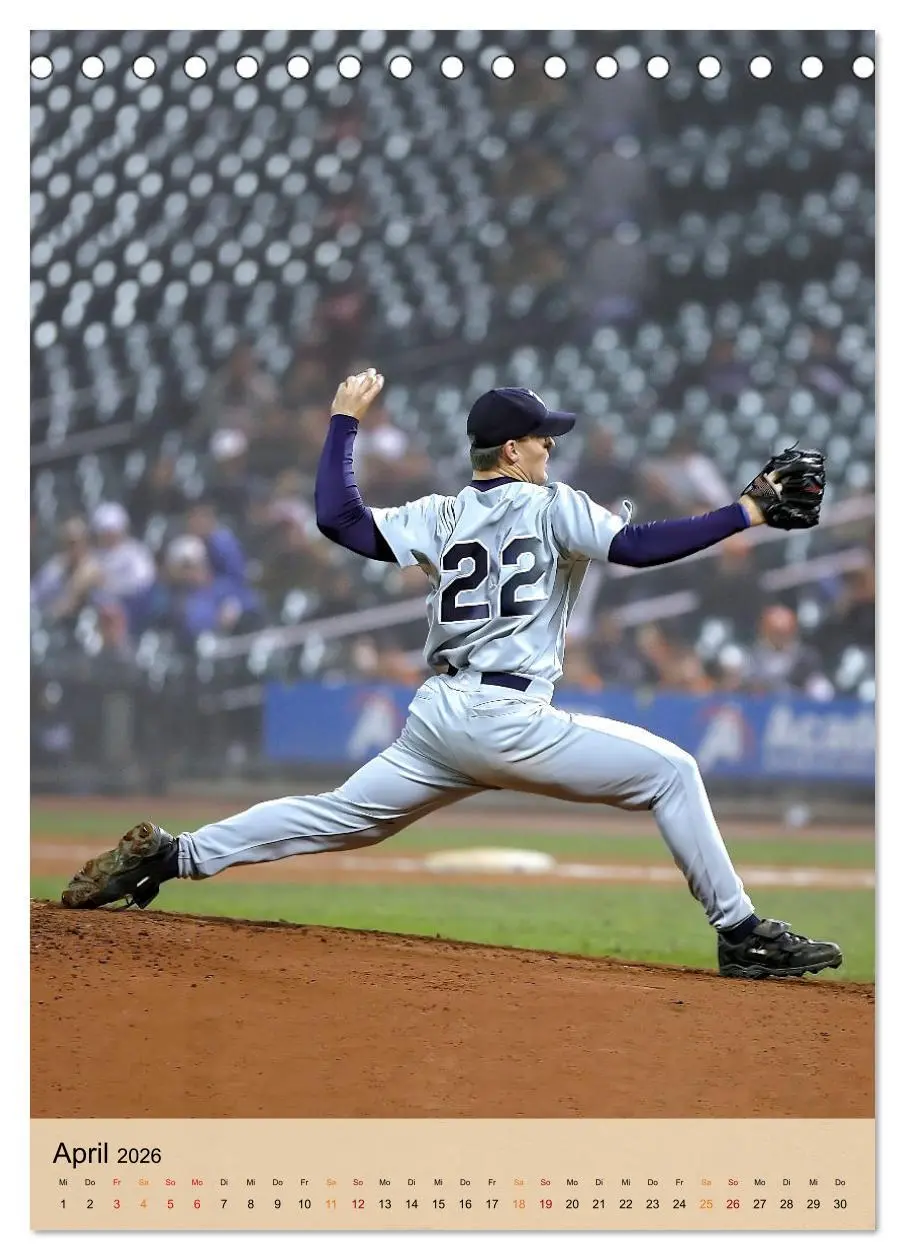 Bild: 9783516332483 | Baseball Power (Tischkalender 2026 DIN A5 hoch), CALVENDO...