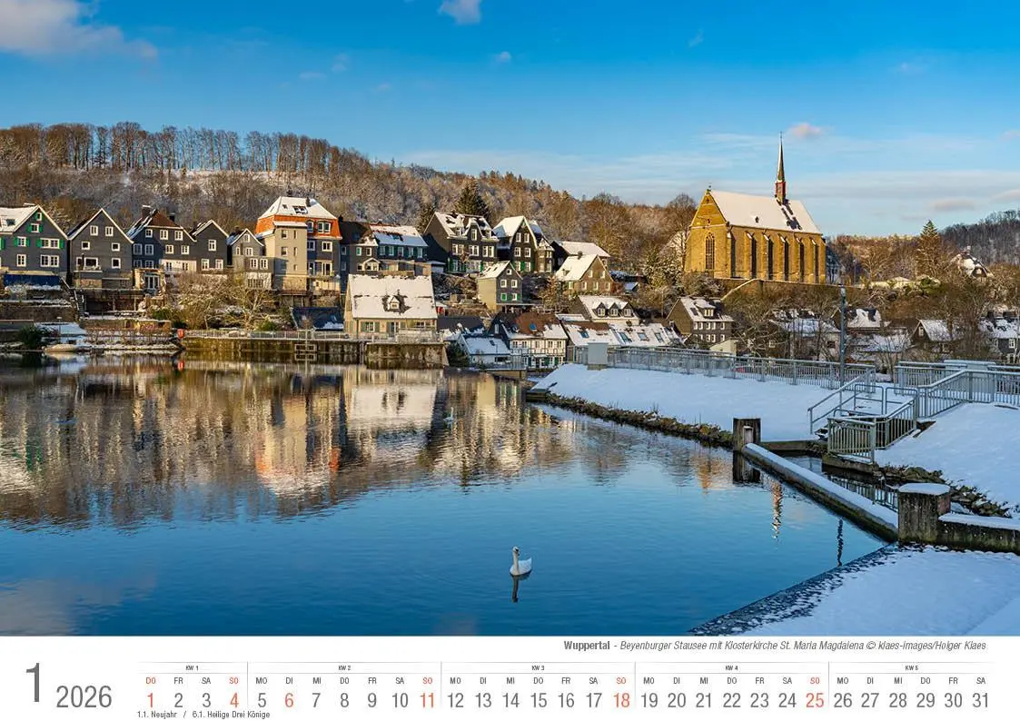 Bild: 9783965352483 | Wuppertal 2026 Bildkalender A4 Spiralbindung | Holger Klaes | Kalender