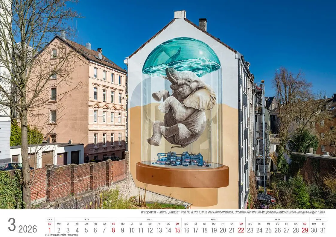 Bild: 9783965352483 | Wuppertal 2026 Bildkalender A4 Spiralbindung | Holger Klaes | Kalender