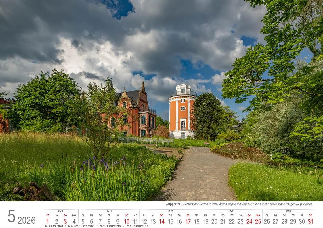 Bild: 9783965352483 | Wuppertal 2026 Bildkalender A4 Spiralbindung | Holger Klaes | Kalender