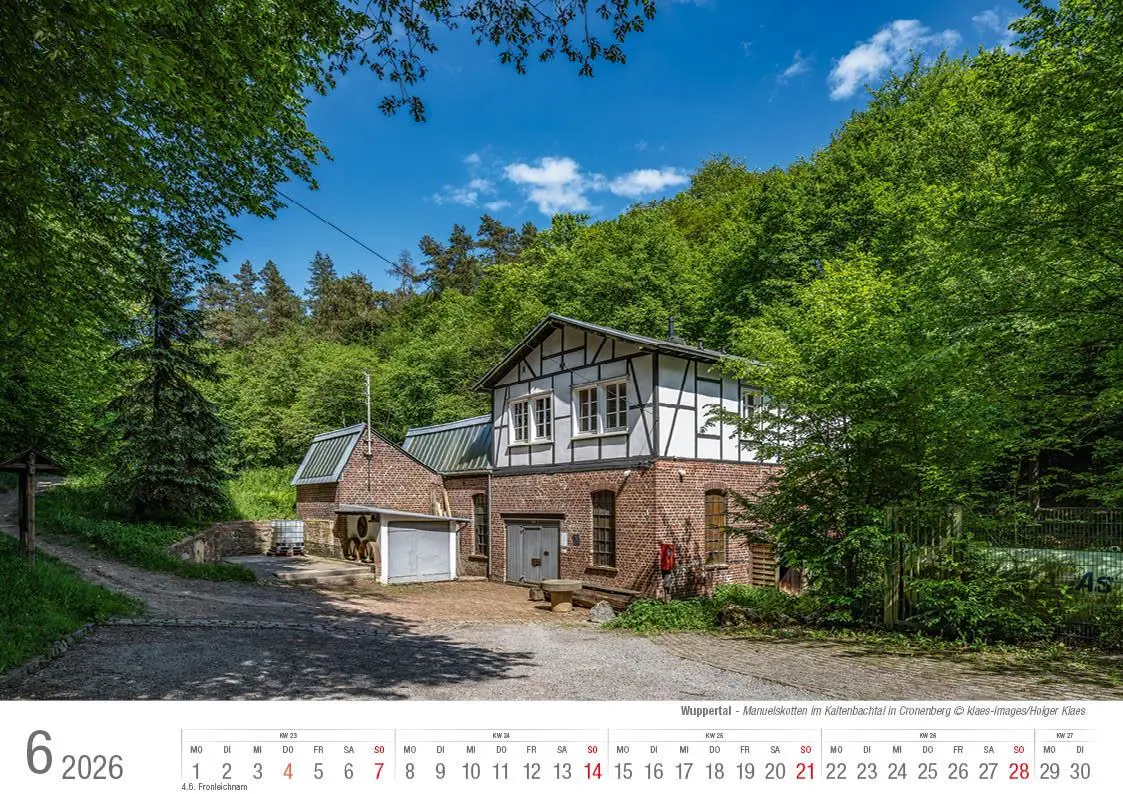 Bild: 9783965352483 | Wuppertal 2026 Bildkalender A4 Spiralbindung | Holger Klaes | Kalender