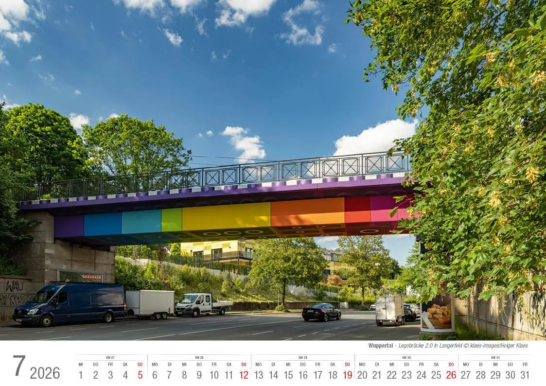 Bild: 9783965352483 | Wuppertal 2026 Bildkalender A4 Spiralbindung | Holger Klaes | Kalender