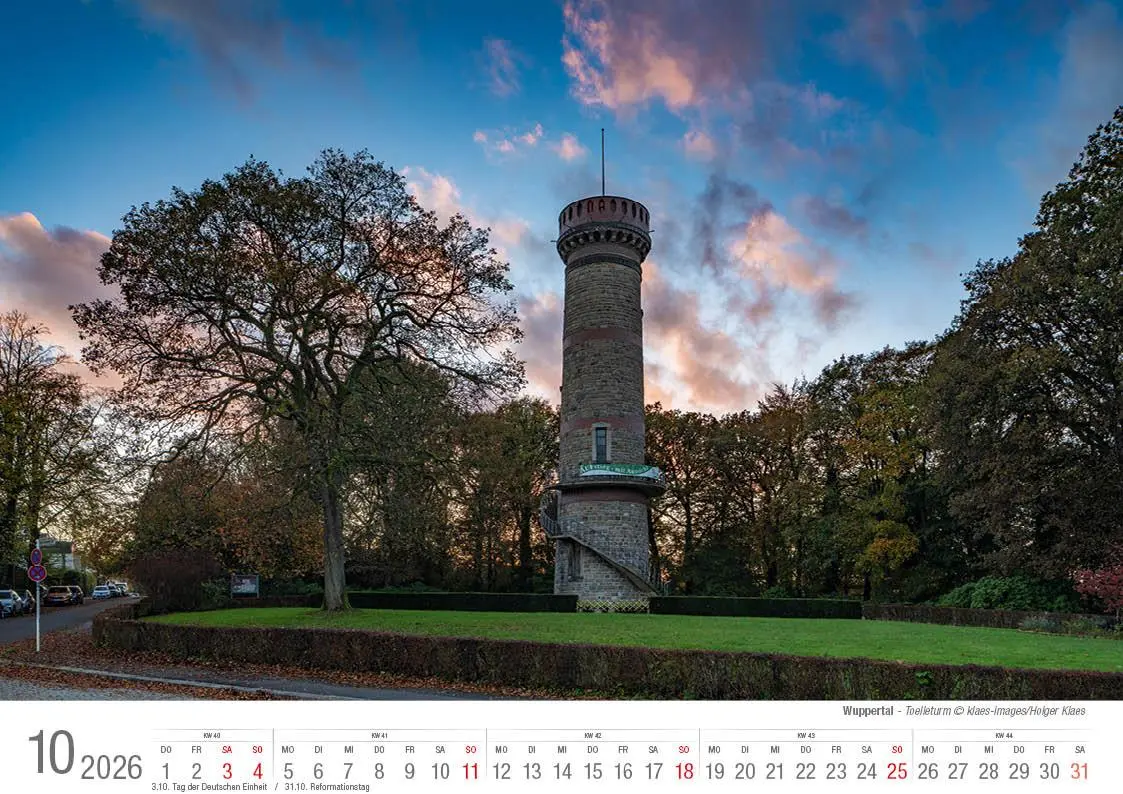 Bild: 9783965352483 | Wuppertal 2026 Bildkalender A4 Spiralbindung | Holger Klaes | Kalender