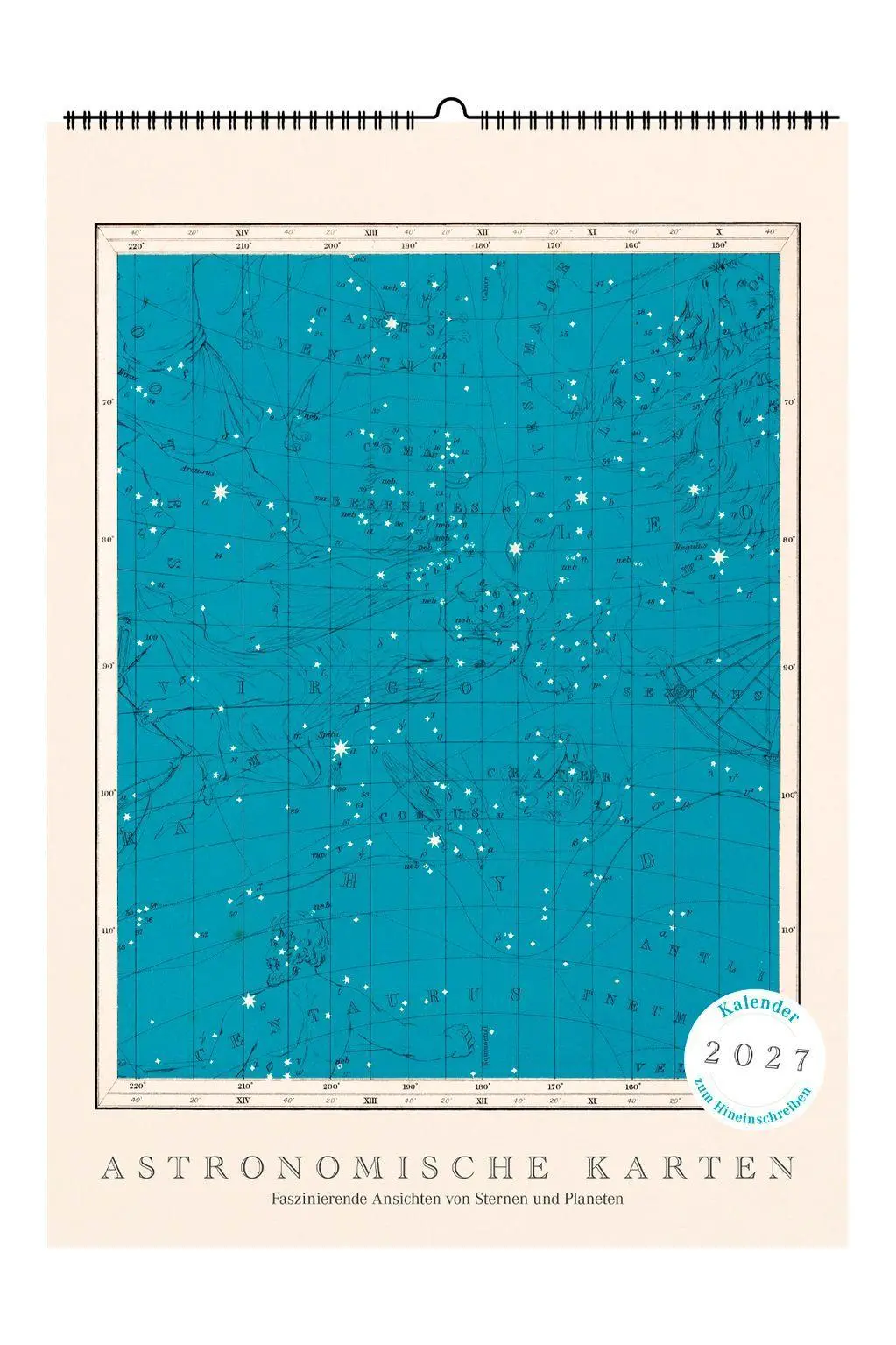 Cover: 9783968492483 | Astronomische Karten. Wandkalender 2027 | Alexaner Keith Johnston