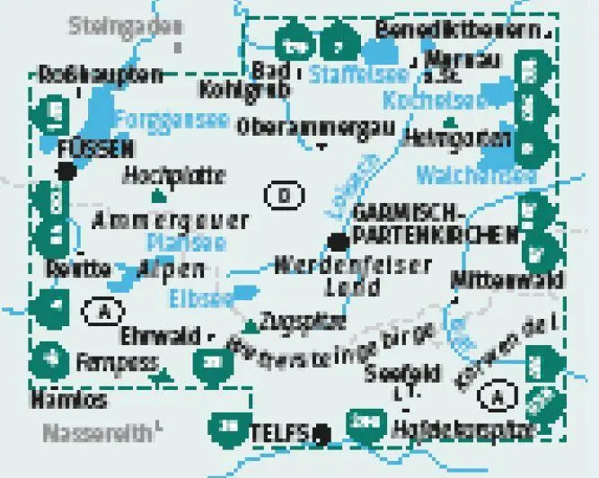 Bild: 9783991542483 | KOMPASS Wanderkarten-Set 796 Münchner Hausberge West, Ammergauer...