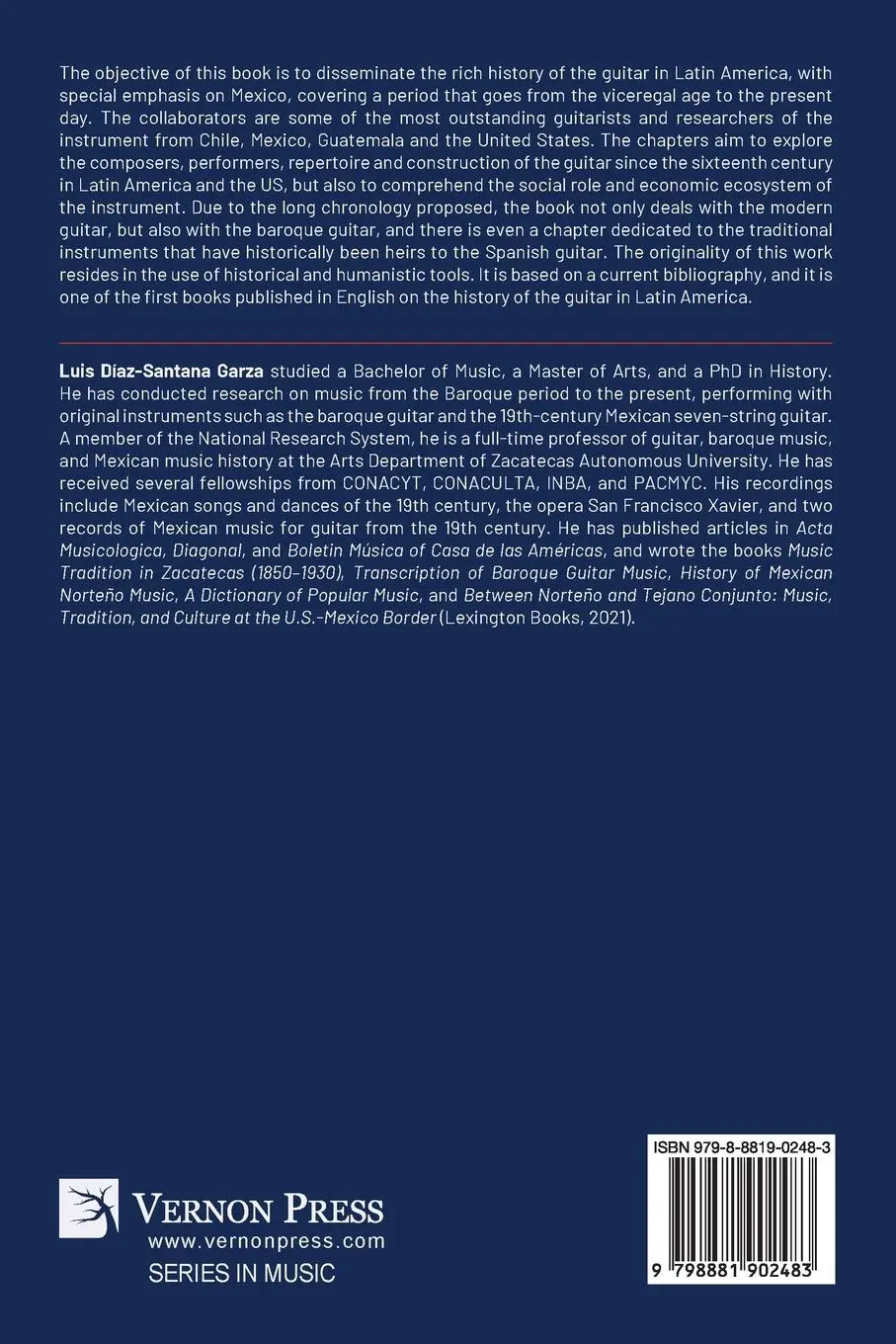 Rückseite: 9798881902483 | Cultural History of the Guitar in Latin America | Garza | Taschenbuch