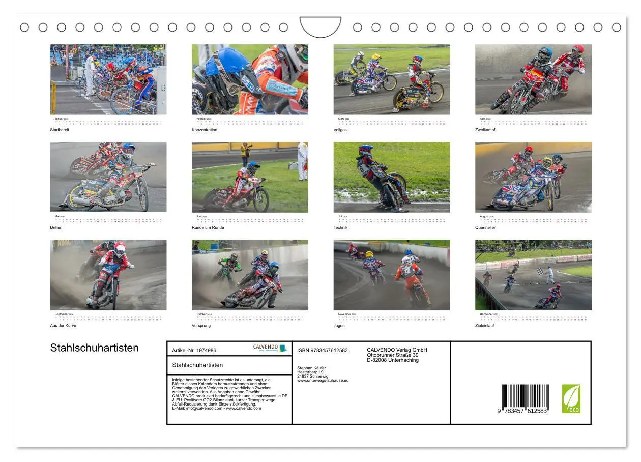 Bild: 9783457612583 | Stahlschuhartisten (Wandkalender 2026 DIN A4 quer), CALVENDO...