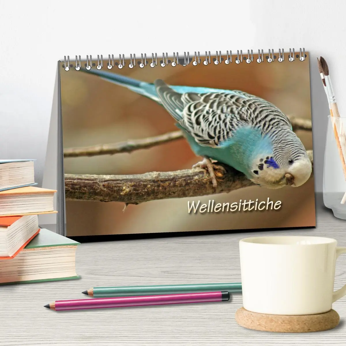 Bild: 9783516182583 | Wellensittiche (Tischkalender 2026 DIN A5 quer), CALVENDO...