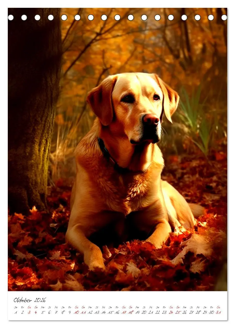 Bild: 9783516322583 | Der Labrador (Tischkalender 2026 DIN A5 hoch), CALVENDO Monatskalender