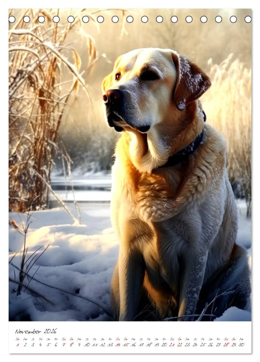 Bild: 9783516322583 | Der Labrador (Tischkalender 2026 DIN A5 hoch), CALVENDO Monatskalender