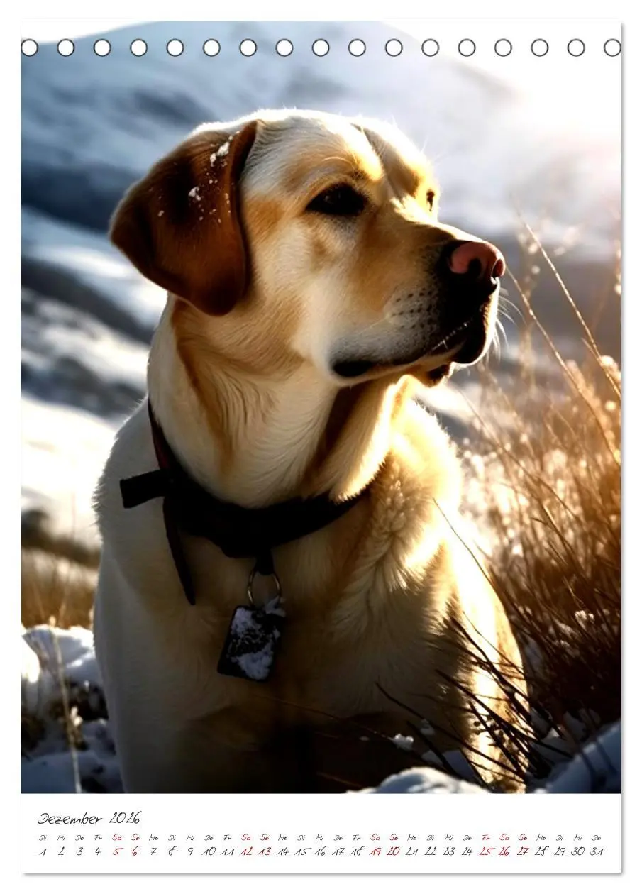 Bild: 9783516322583 | Der Labrador (Tischkalender 2026 DIN A5 hoch), CALVENDO Monatskalender