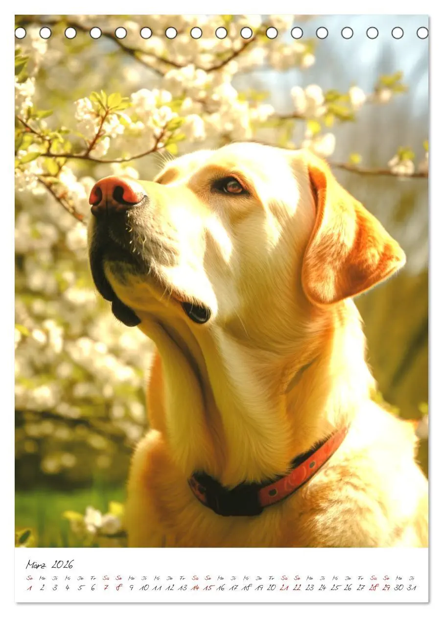 Bild: 9783516322583 | Der Labrador (Tischkalender 2026 DIN A5 hoch), CALVENDO Monatskalender