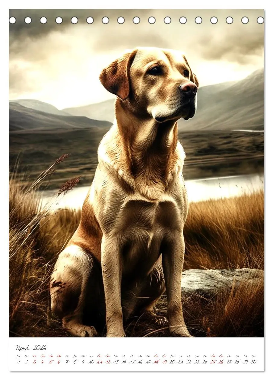 Bild: 9783516322583 | Der Labrador (Tischkalender 2026 DIN A5 hoch), CALVENDO Monatskalender