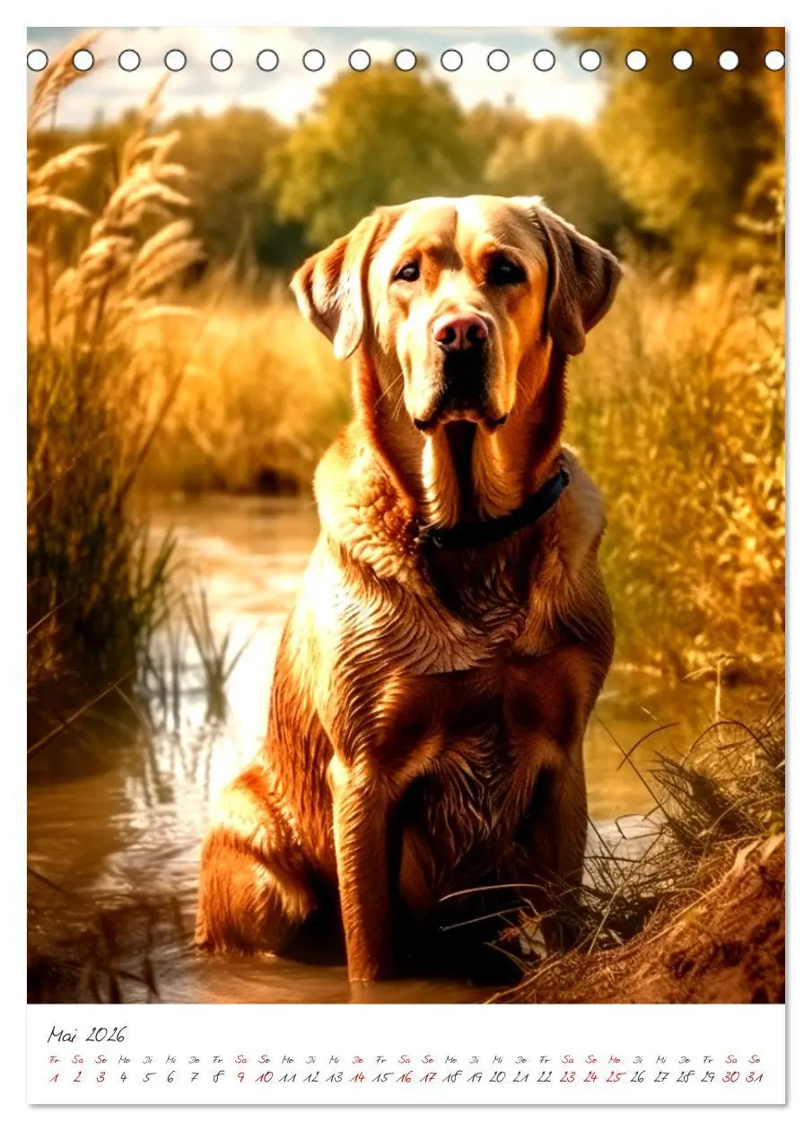 Bild: 9783516322583 | Der Labrador (Tischkalender 2026 DIN A5 hoch), CALVENDO Monatskalender