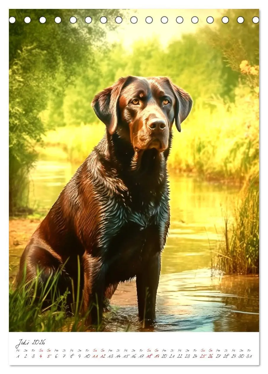 Bild: 9783516322583 | Der Labrador (Tischkalender 2026 DIN A5 hoch), CALVENDO Monatskalender