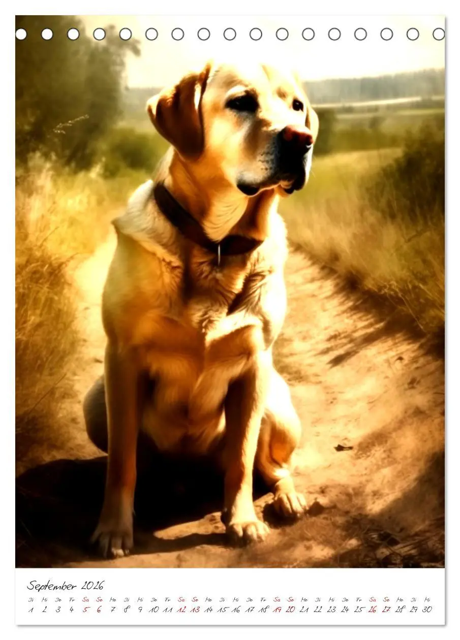Bild: 9783516322583 | Der Labrador (Tischkalender 2026 DIN A5 hoch), CALVENDO Monatskalender