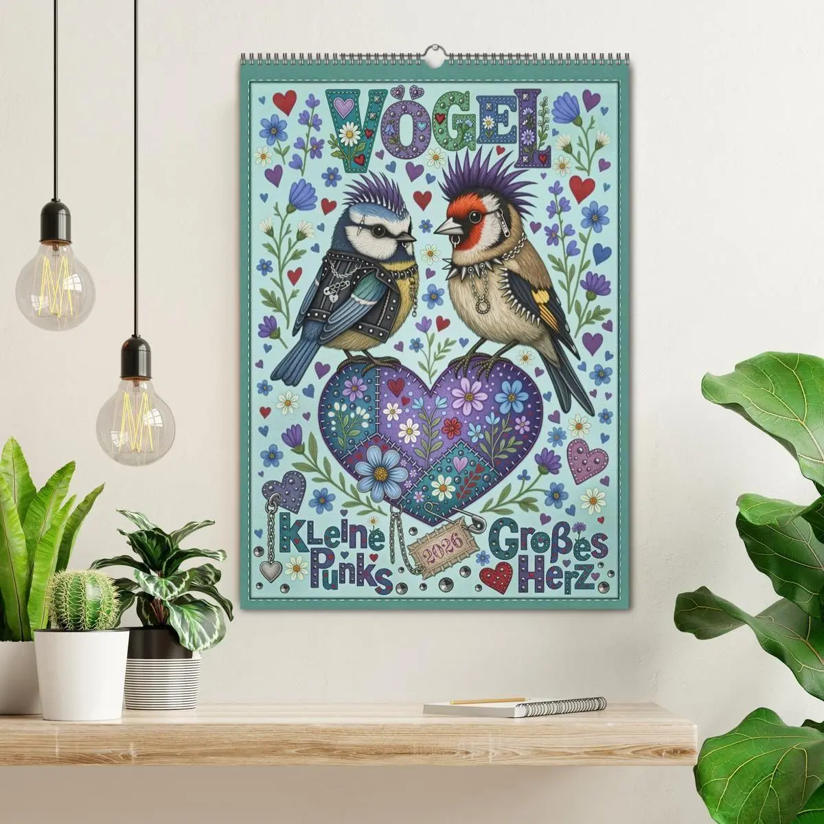 Bild: 9783516702583 | Vögel. Kleine Punks. Großes Herz. (Wandkalender 2026 DIN A2 hoch),...