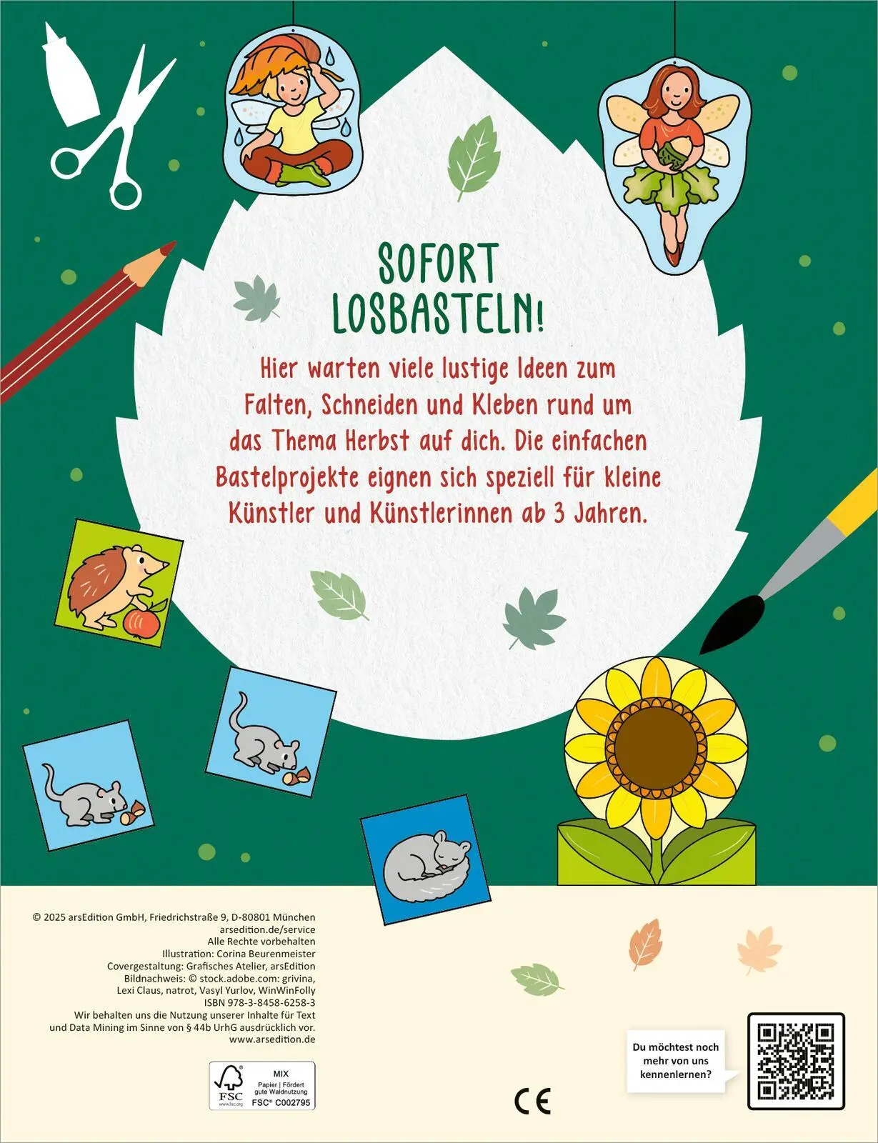 Rückseite: 9783845862583 | Mein erstes großes Herbst-Bastelheft | Schneiden &amp; Kleben | Buch