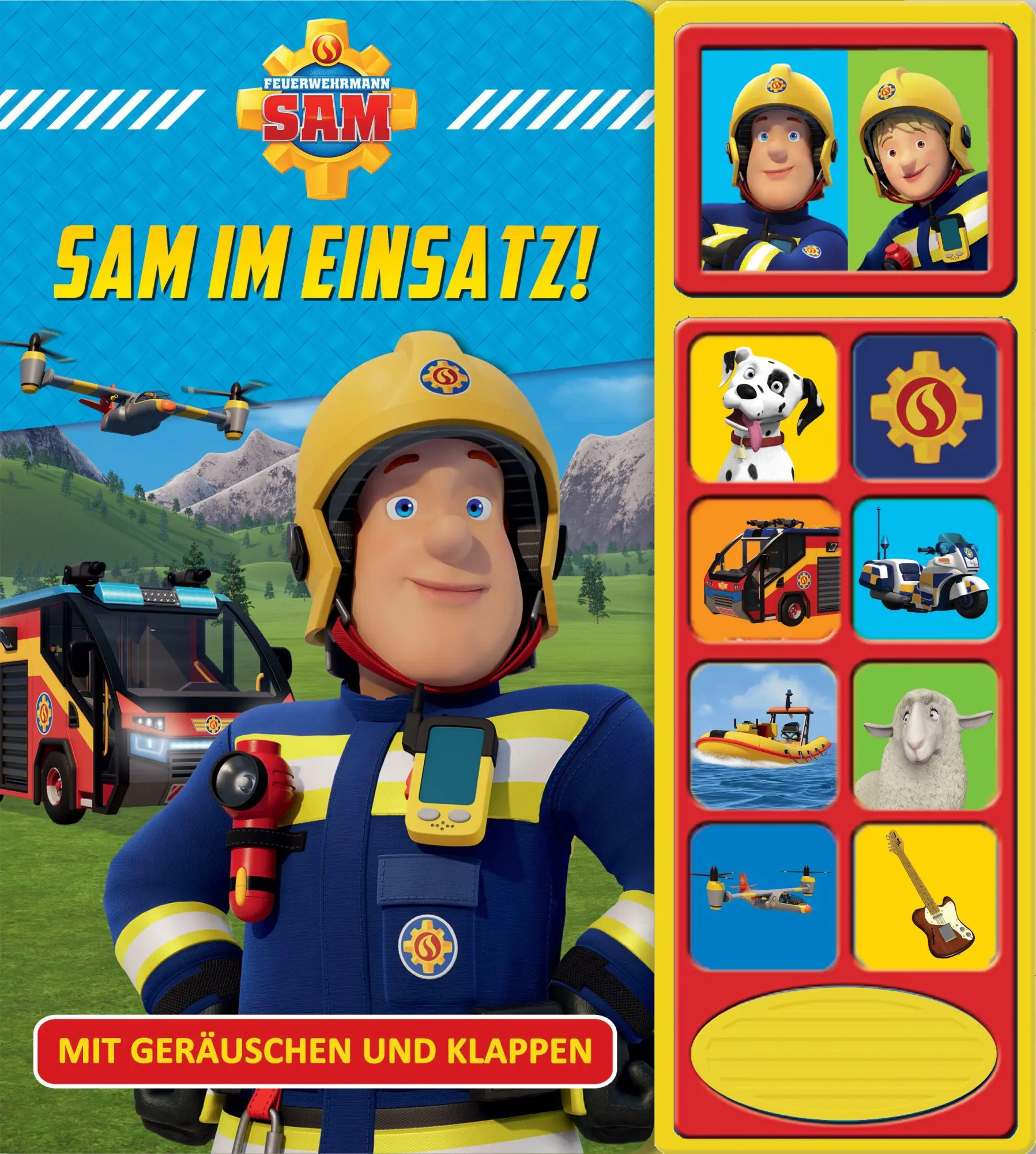 Cover: 9798384602583 | Feuerwehrmann Sam - Sam im Einsatz! - Klappen-Geräusche-Buch mit 10...