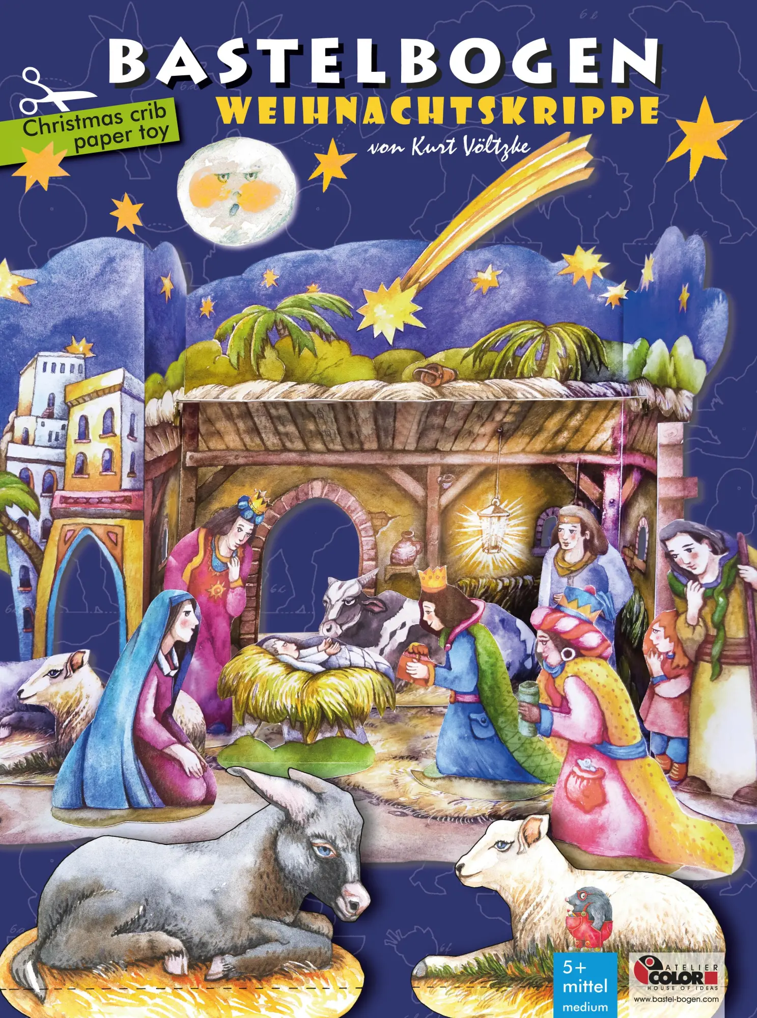 Cover: 4280000272683 | Weihnachtskrippe basteln Bastelbogen Ausschneidebogen Papierkrippe