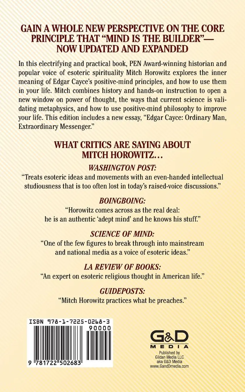 Rückseite: 9781722502683 | Mind As Builder | The Positive-Mind Metaphysics of Edgar Cayce | Buch