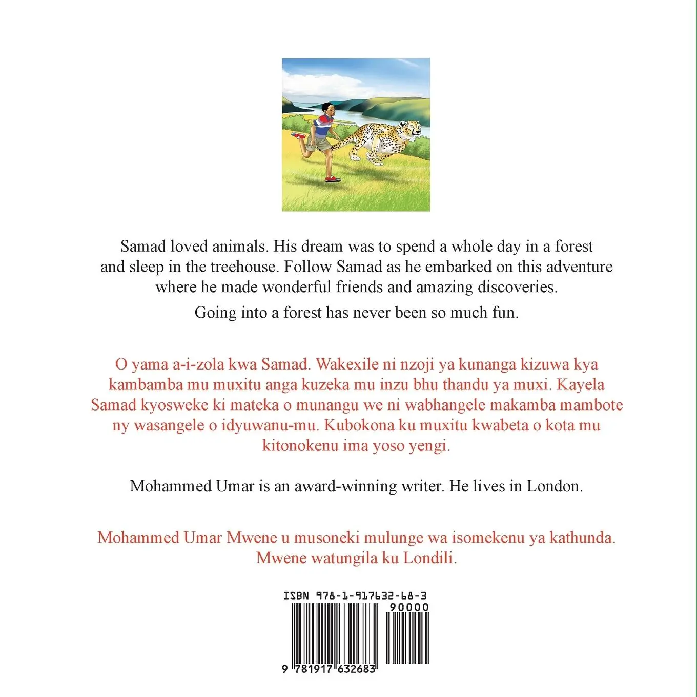 Rückseite: 9781917632683 | Samad in the Forest | English - Kimbundu Bilingual Edition | Umar