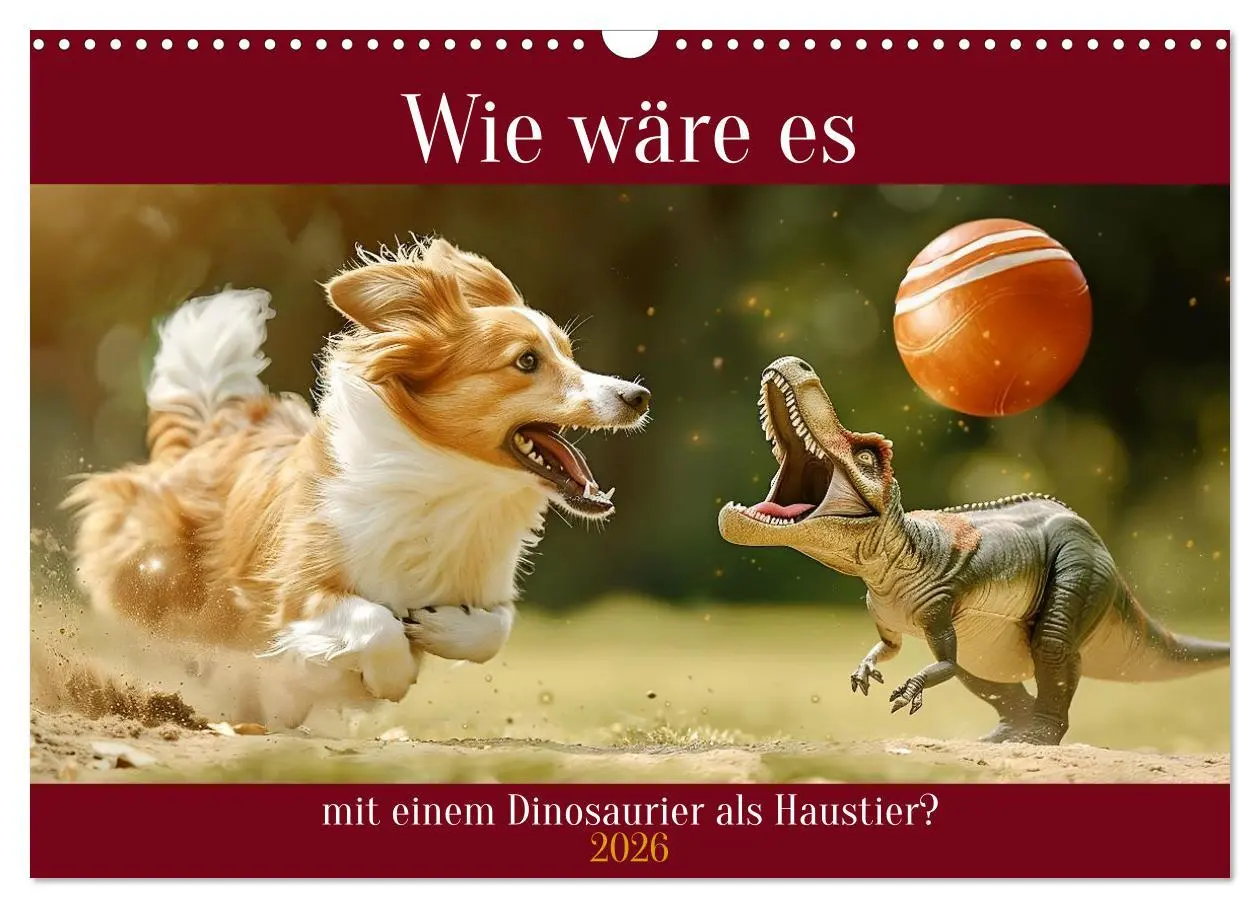 Cover: 9783457392683 | Wie wäre es mit einem Dinosaurier als Haustier? (Wandkalender 2026...