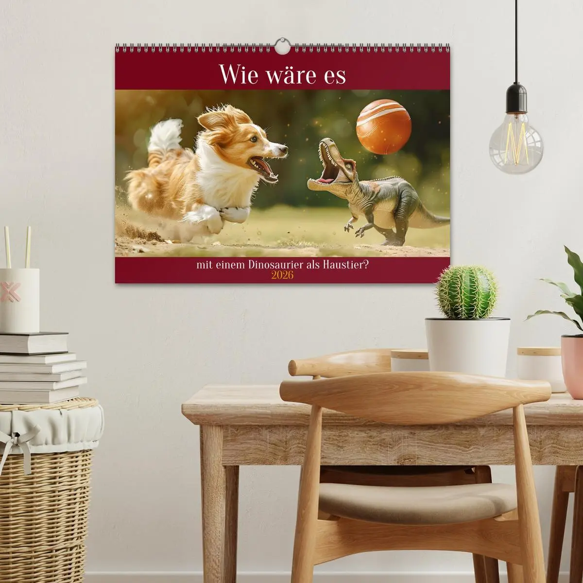 Bild: 9783457392683 | Wie wäre es mit einem Dinosaurier als Haustier? (Wandkalender 2026...