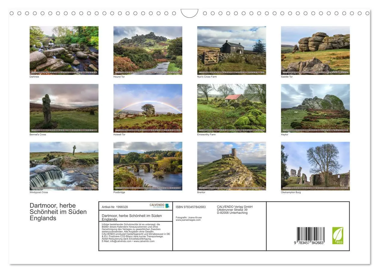 Bild: 9783457842683 | Dartmoor, herbe Schönheit im Süden Englands (Wandkalender 2026 DIN...