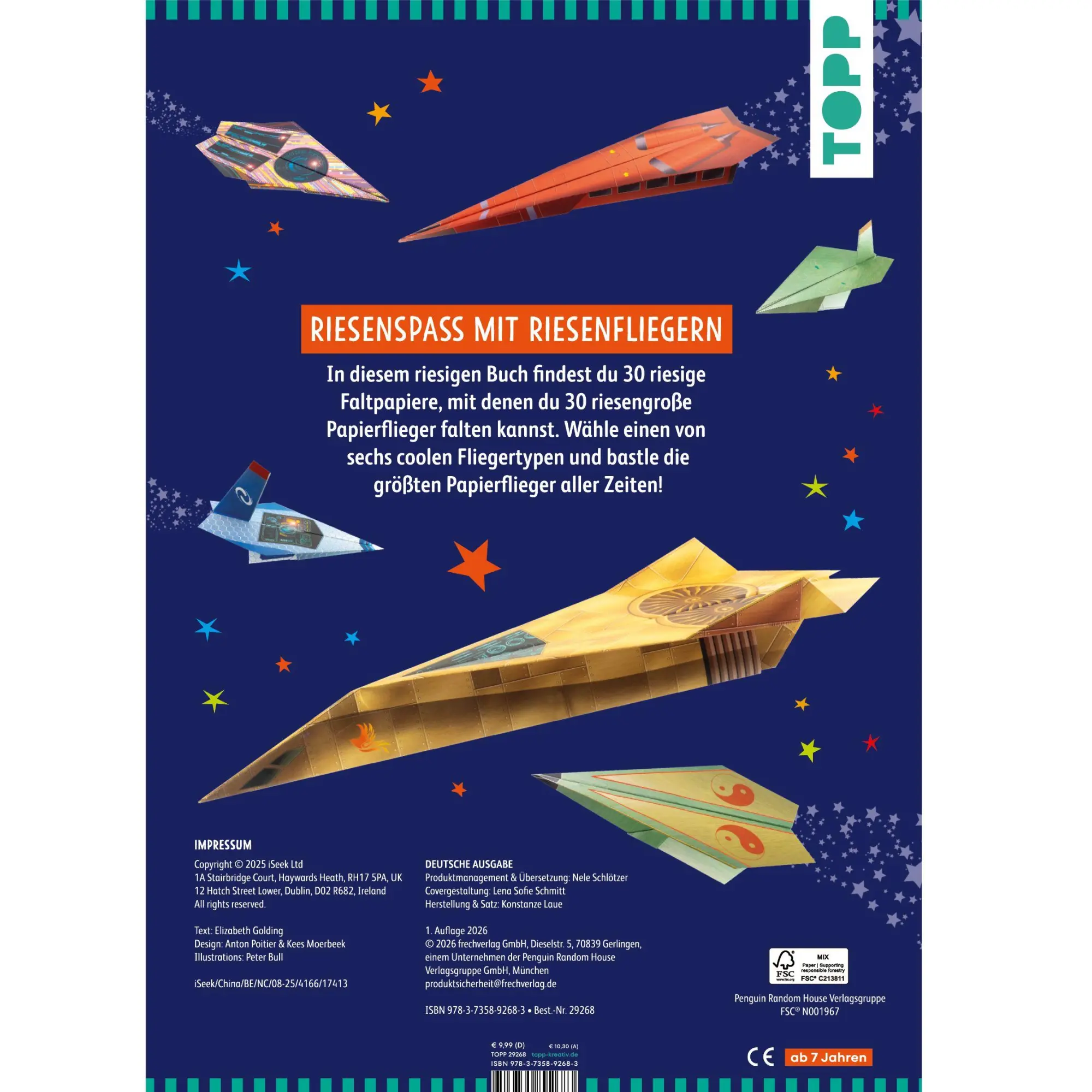 Bild: 9783735892683 | Riesen-Papierflieger | Elizabeth Golding | Taschenbuch | 64 S. | 2026