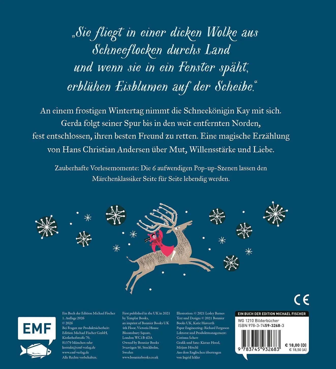 Bild: 9783745932683 | Die Schneekönigin - Zauberhaftes Pop-up Märchenbuch | Lesley Barnes