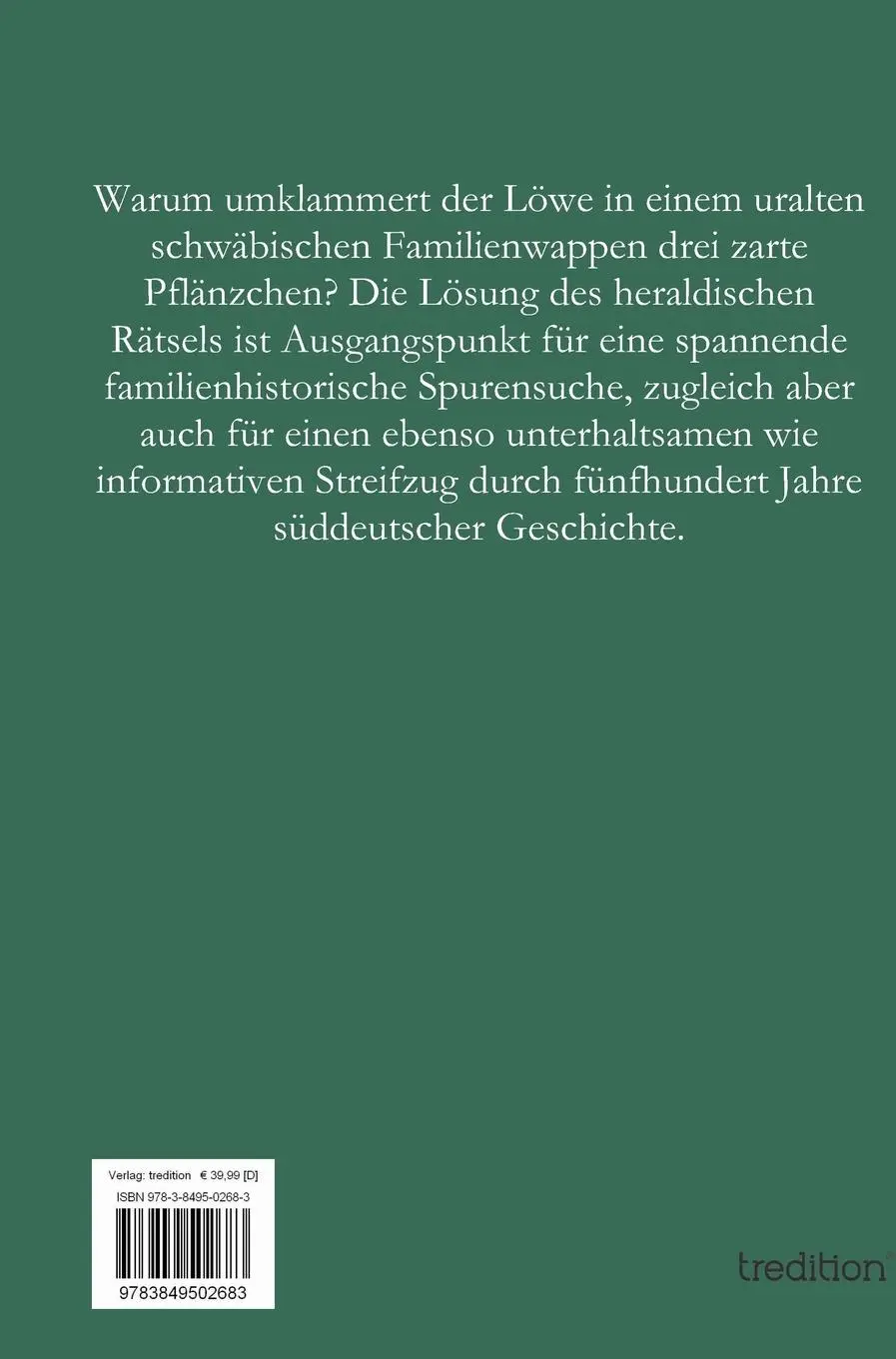 Rückseite: 9783849502683 | Drey grüne Bentzen | Eine Familiengeschichte | Rainer Bunz | Buch