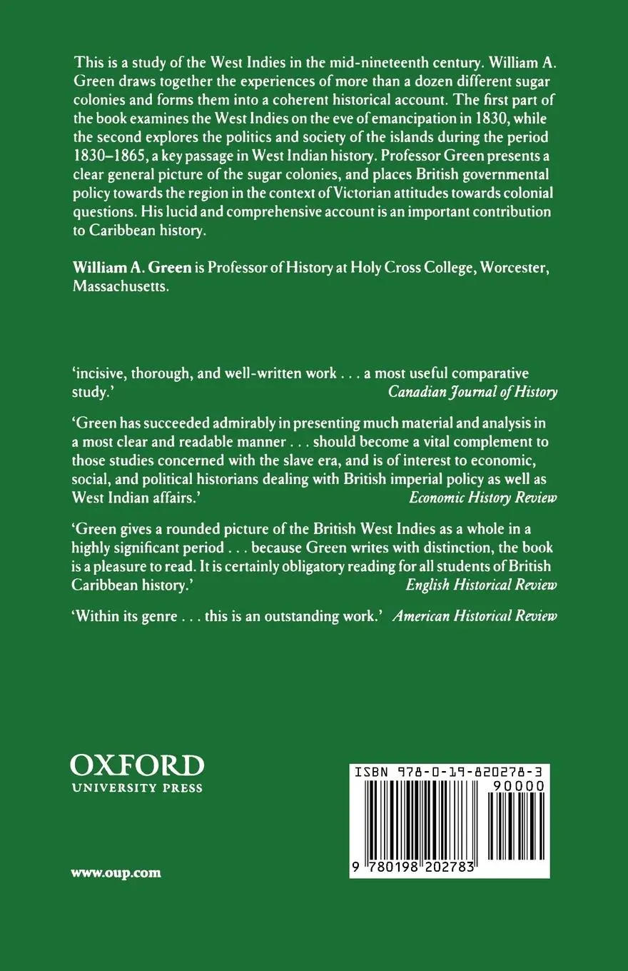 Rückseite: 9780198202783 | British Slave Emancipation | William A. Green | Taschenbuch | Englisch