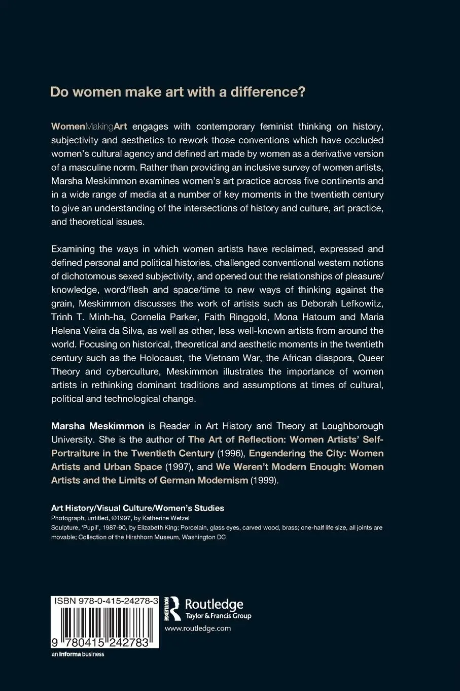 Rückseite: 9780415242783 | Women Making Art | History, Subjectivity, Aesthetics | Meskimmon
