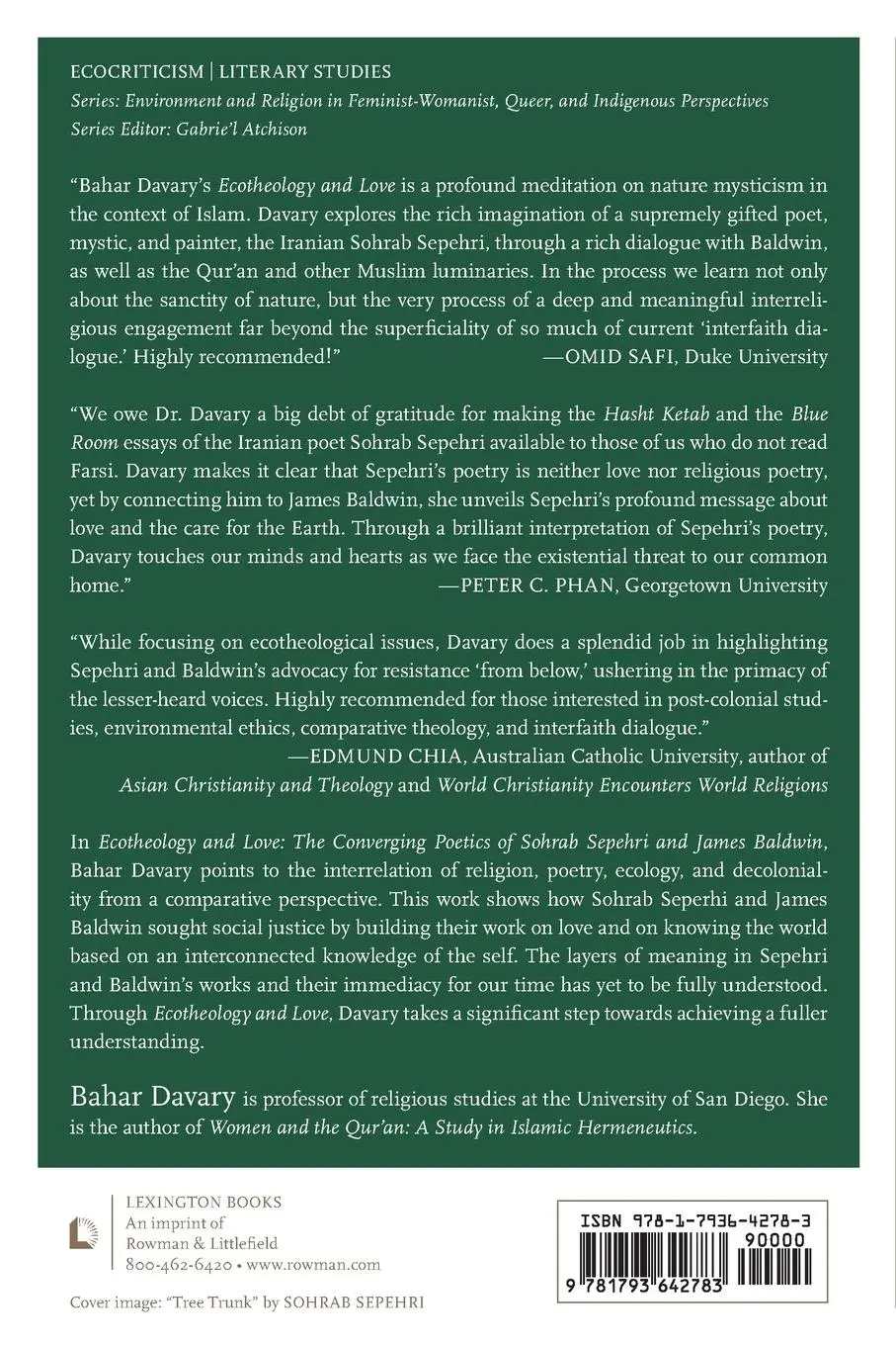 Rückseite: 9781793642783 | Ecotheology and Love | Bahar Davary | Taschenbuch | Englisch | 2025