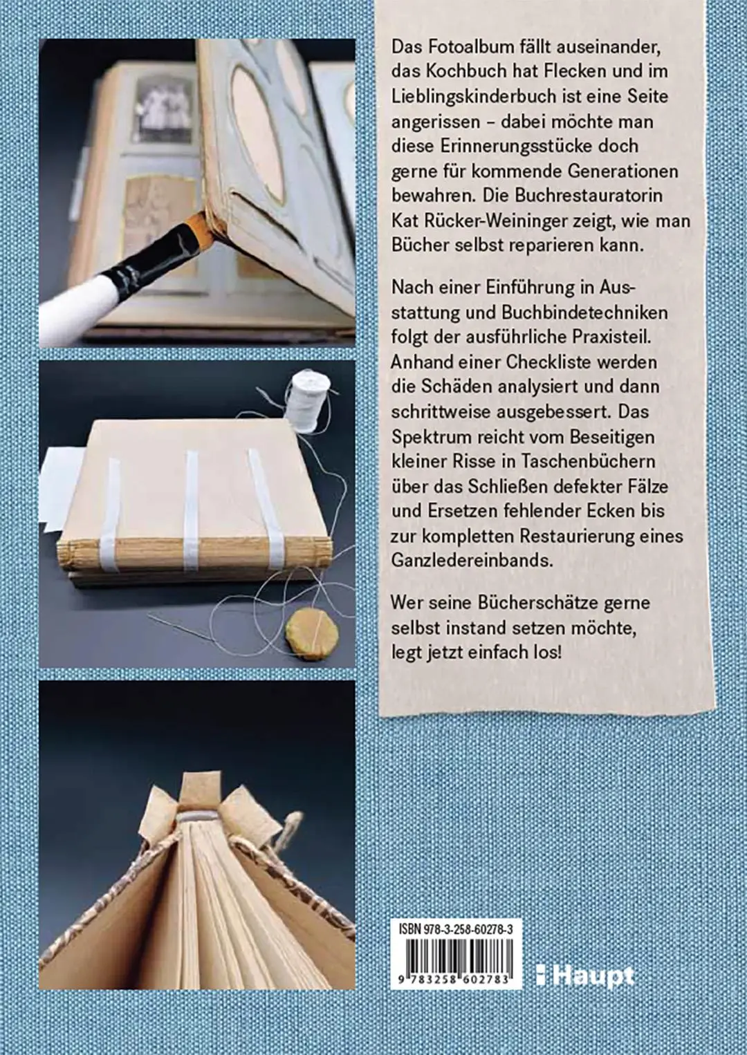 Rückseite: 9783258602783 | Bücher restaurieren | Reparatur und Pflege - Schritt für Schritt