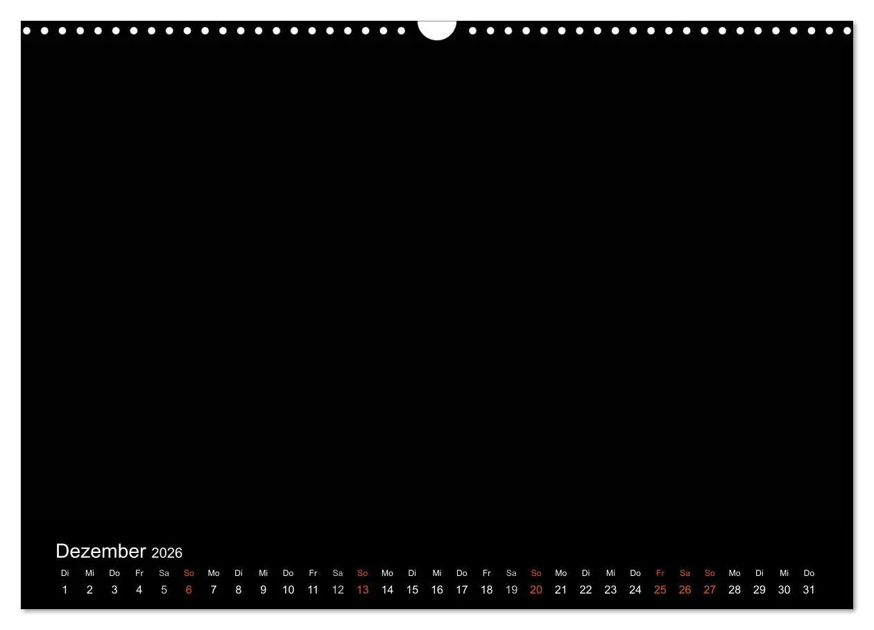 Bild: 9783516232783 | Bastelkalender - Schwarz (Wandkalender 2026 DIN A3 quer), CALVENDO...