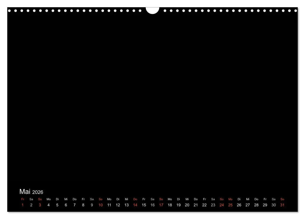 Bild: 9783516232783 | Bastelkalender - Schwarz (Wandkalender 2026 DIN A3 quer), CALVENDO...