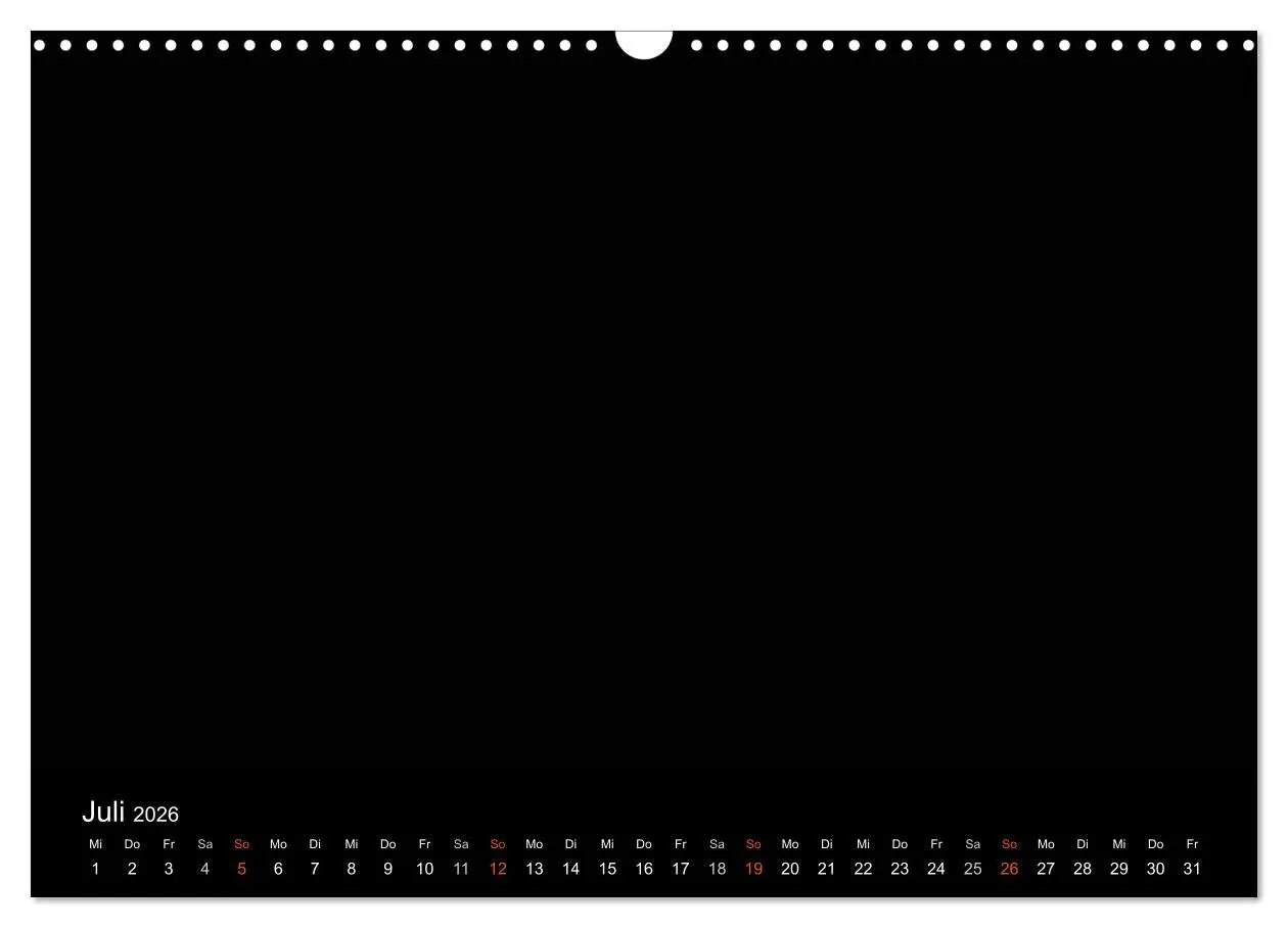 Bild: 9783516232783 | Bastelkalender - Schwarz (Wandkalender 2026 DIN A3 quer), CALVENDO...