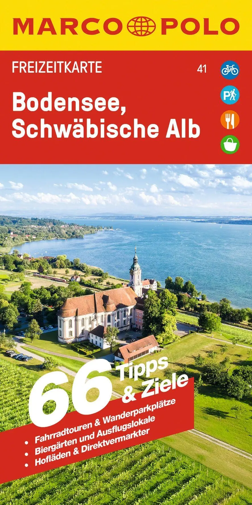 Cover: 9783575022783 | MARCO POLO Freizeitkarte 41 Bodensee, Schwäbische Alb 1:100.000 | 2025