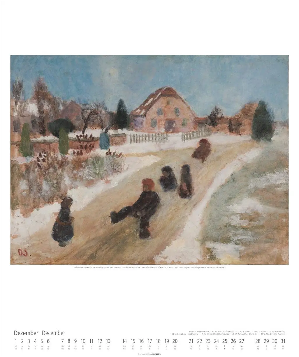 Bild: 9783839902783 | Paula Modersohn-Becker Kalender 2026 | Paula Modersohn-Becker | 14 S.
