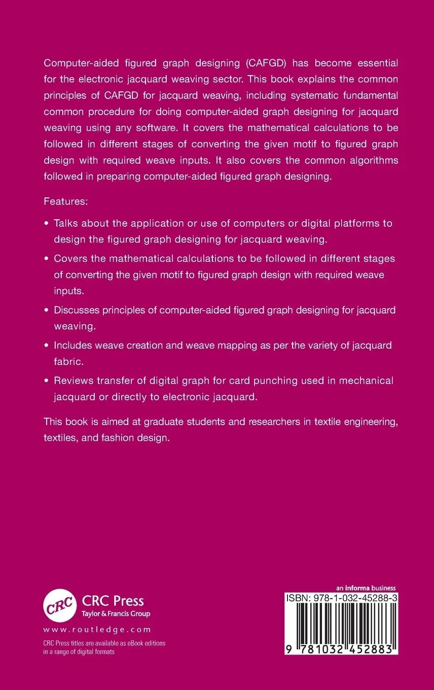 Rückseite: 9781032452883 | Computer-Aided Figured Graph Designing for Jacquard Weaving | Buch