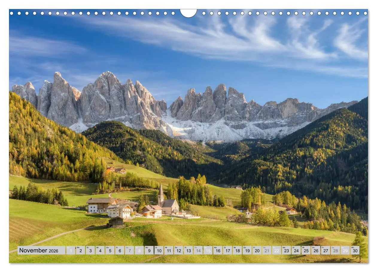 Bild: 9783457752883 | Wunderschöne Dolomiten (Wandkalender 2026 DIN A3 quer), CALVENDO...