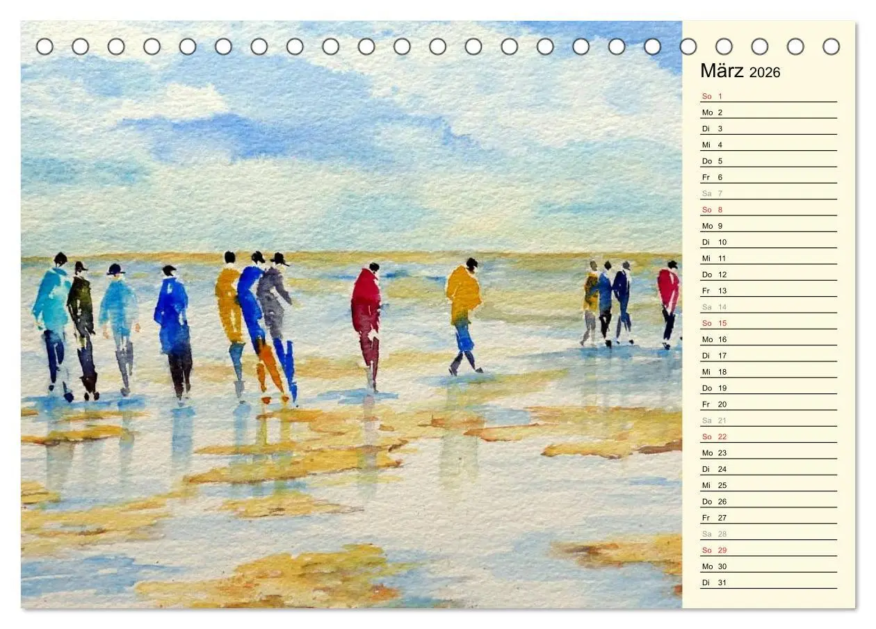 Bild: 9783457992883 | Aquarelle - Fischland-Darß (Tischkalender 2026 DIN A5 quer),...