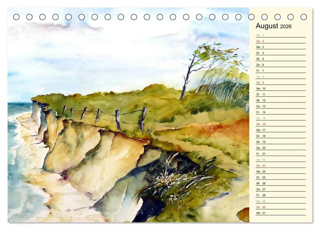Bild: 9783457992883 | Aquarelle - Fischland-Darß (Tischkalender 2026 DIN A5 quer),...