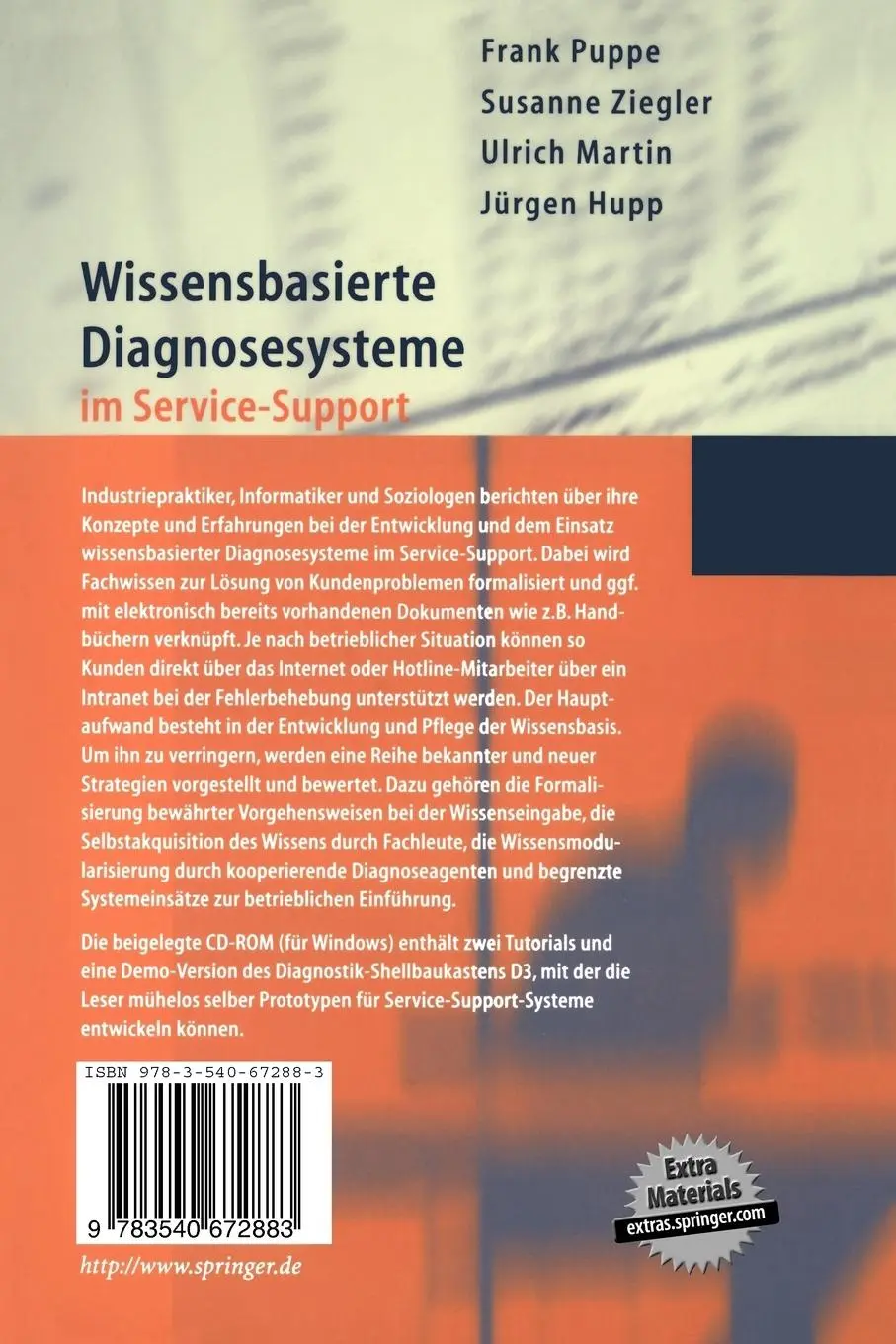 Rückseite: 9783540672883 | Wissensbasierte Diagnosesysteme im Service-Support | Puppe (u. a.) | x