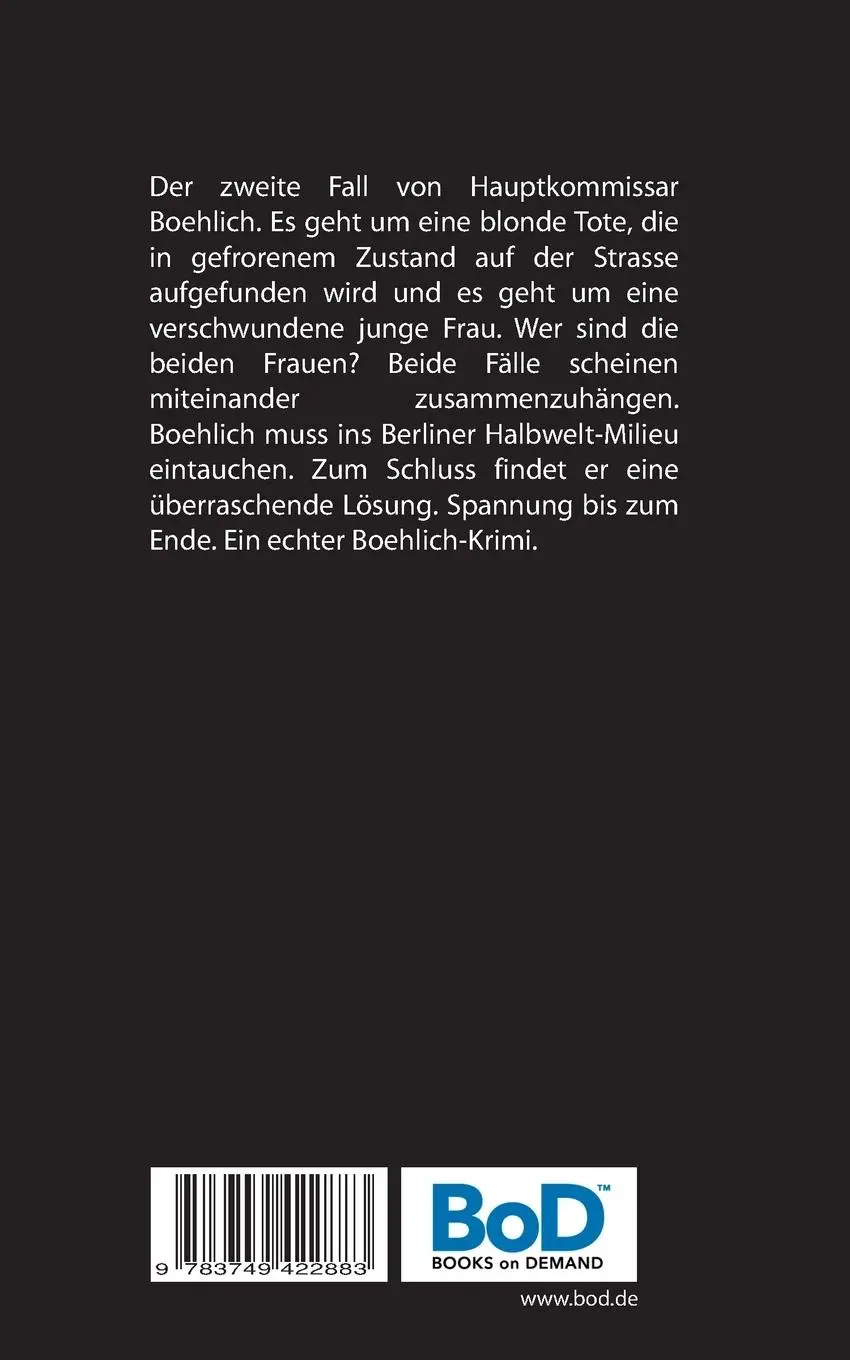 Rückseite: 9783749422883 | Jacek Boehlich und die blonde Tote | Klaus Funke | Taschenbuch | 2019